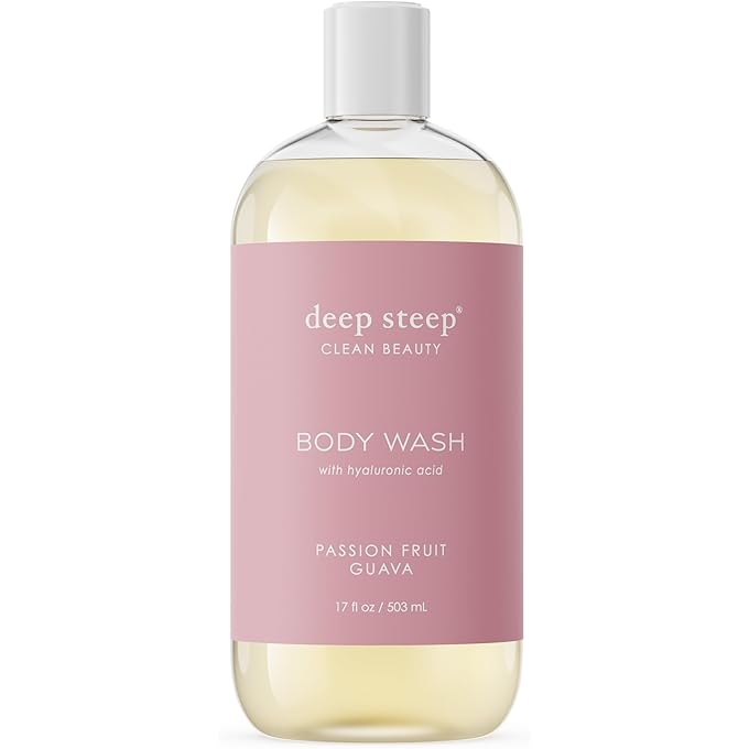 غسول جسم زيت الأرجان بنكهة ديب ستيب، جوافا بنكهة فاكهة العاطفة، 17 أونصة